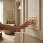 3-Gang Solid Brass Retro Toggle Light Switch