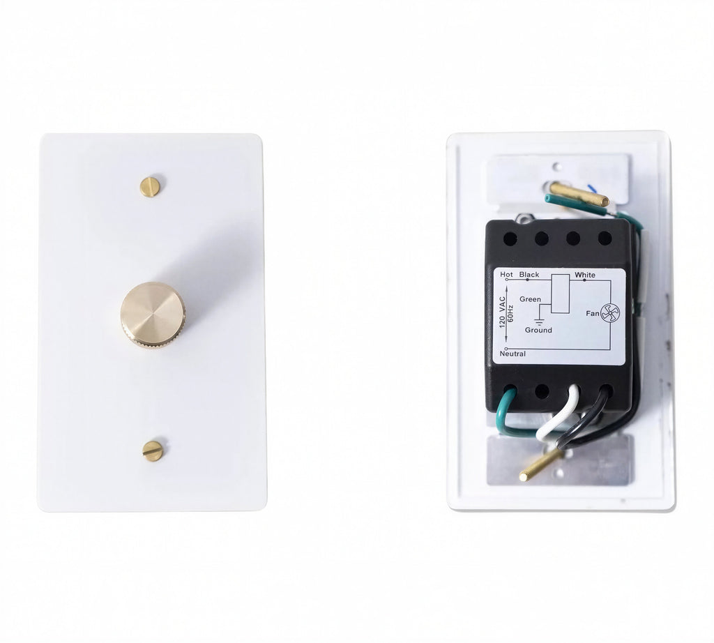 Brass Fan Speed Control Switch – 120V UL