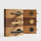 Diamond Knurled Solid Brass Privacy Thumb Turn, European Mortise