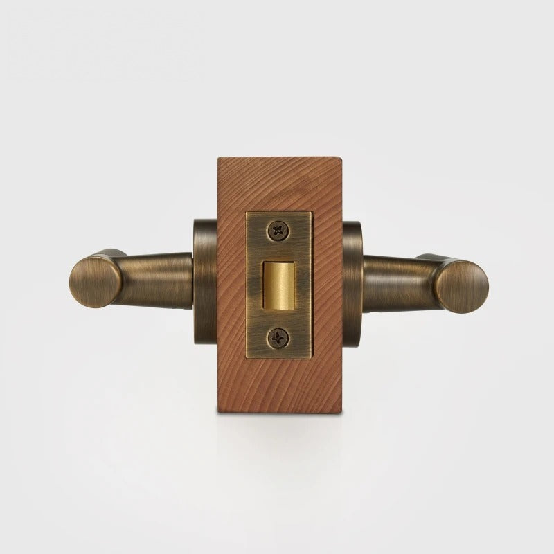 Diamond Knurled Solid Brass Door Lever Set, European Mortise