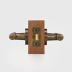 Diamond Knurled Solid Brass Door Lever Set, European Mortise