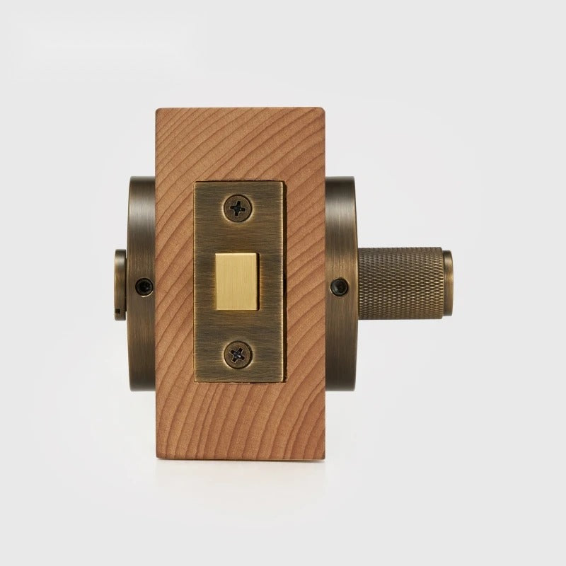 Antique Brass finish, Diamond Knurled Solid Brass Privacy Thumb Turn, US Standard
