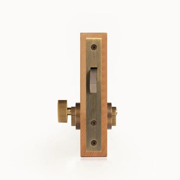 Matte Black finish, Solid Brass Sliding Door Privacy Lock