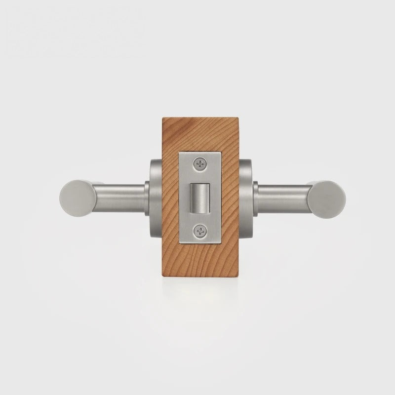 Plain Minimalist Solid Brass Door Lever Set, European Mortise
