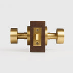 Round Solid Brass Door Knob Set, US Standard