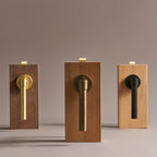 Plain Minimalist Solid Brass Door Lever Set, European Mortise