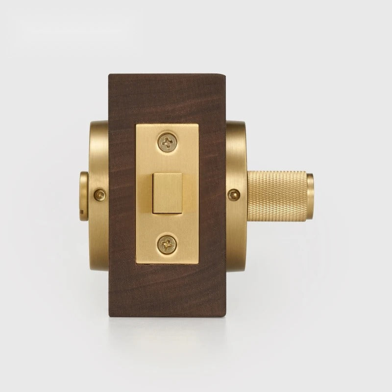 Matte Brass finish, Diamond Knurled Solid Brass Privacy Thumb Turn, US Standard