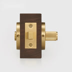 Matte Brass finish, Diamond Knurled Solid Brass Privacy Thumb Turn, US Standard