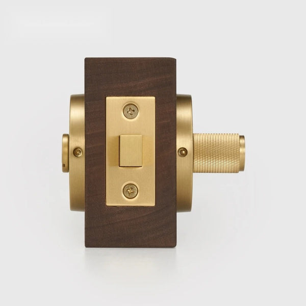 Matte Brass finish, Diamond Knurled Solid Brass Privacy Thumb Turn, US Standard