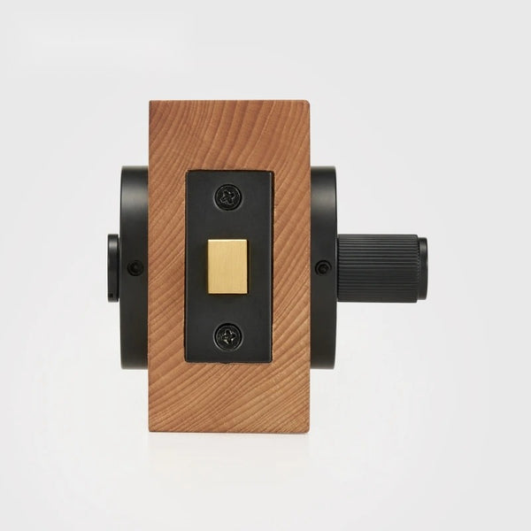 Matte Black finish, Linear Knurled Solid Brass Privacy Thumb Turn, US Standard