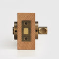 Antique Brass finish, Plain Solid Brass Privacy Thumb Turn, European Mortise