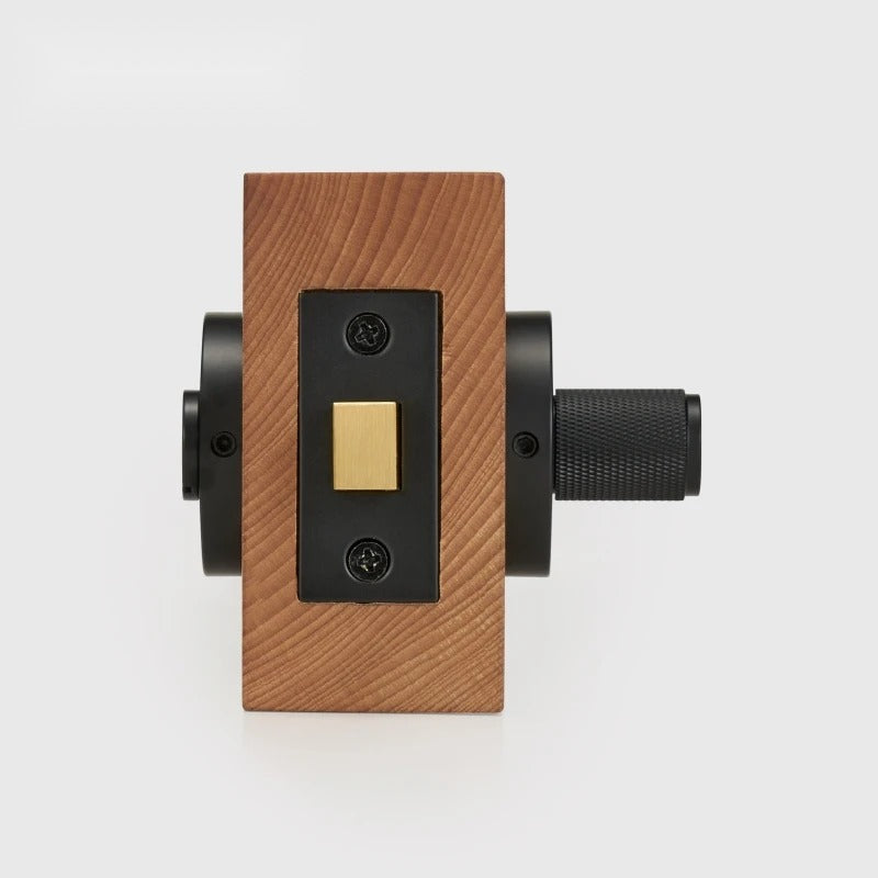 Matte Black finish, Diamond Knurled Solid Brass Privacy Thumb Turn, European Mortise