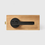 Matte Black finish, Linear Knurled Solid Brass Door Lever Set, US Standard