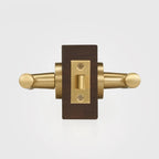 Diamond Knurled Solid Brass Door Lever Set, European Mortise