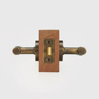 Linear Knurled Solid Brass Door Lever Set, European Mortise