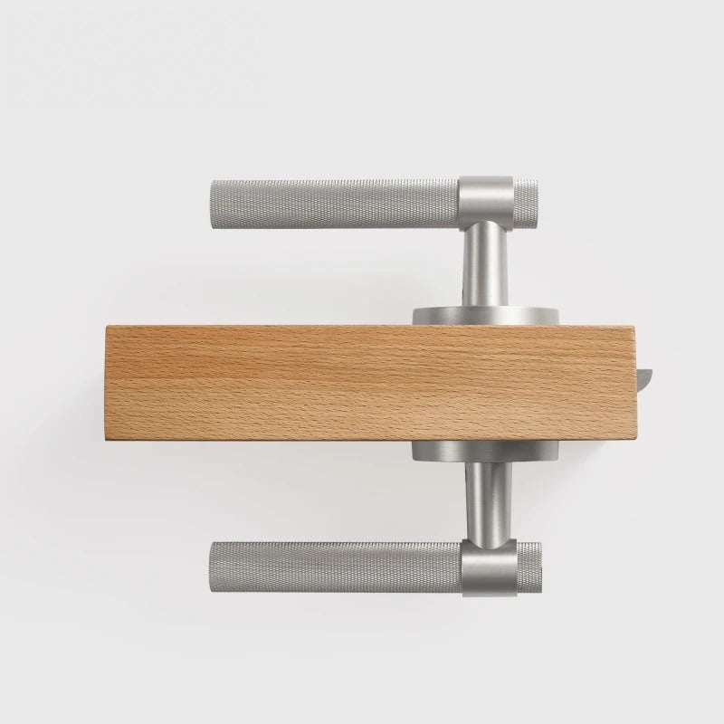 Cross Knurled Solid Brass Door Lever Set, US Standard