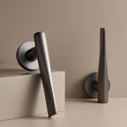 Sculpted Solid Brass Door Lever Set, European Mortise