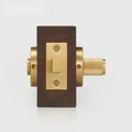 Matte Brass finish, Diamond Knurled Solid Brass Privacy Thumb Turn, European Mortise