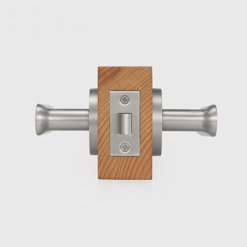 Flat Solid Brass Door Lever Set, US Standard