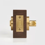 Matte Brass finish, Plain Solid Brass Privacy Thumb Turn, European Mortise