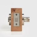 Brushed Nickel finish, Plain Solid Brass Privacy Thumb Turn, European Mortise