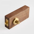 Matte Brass finish, Linear Knurled Solid Brass Privacy Thumb Turn, European Mortise