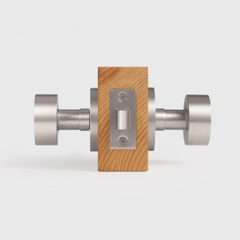 Round Solid Brass Door Knob Set, US Standard
