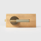 Matte Brass finish, Leather Wrapped Solid Brass Door Lever Set, US Standard