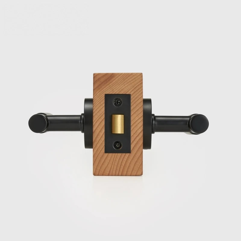 Linear Knurled Solid Brass Door Lever Set, European Mortise