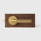 Matte Brass finish, Diamond Knurled Solid Brass Door Lever Set, US Standard