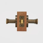Flat Solid Brass Door Lever Set, US Standard