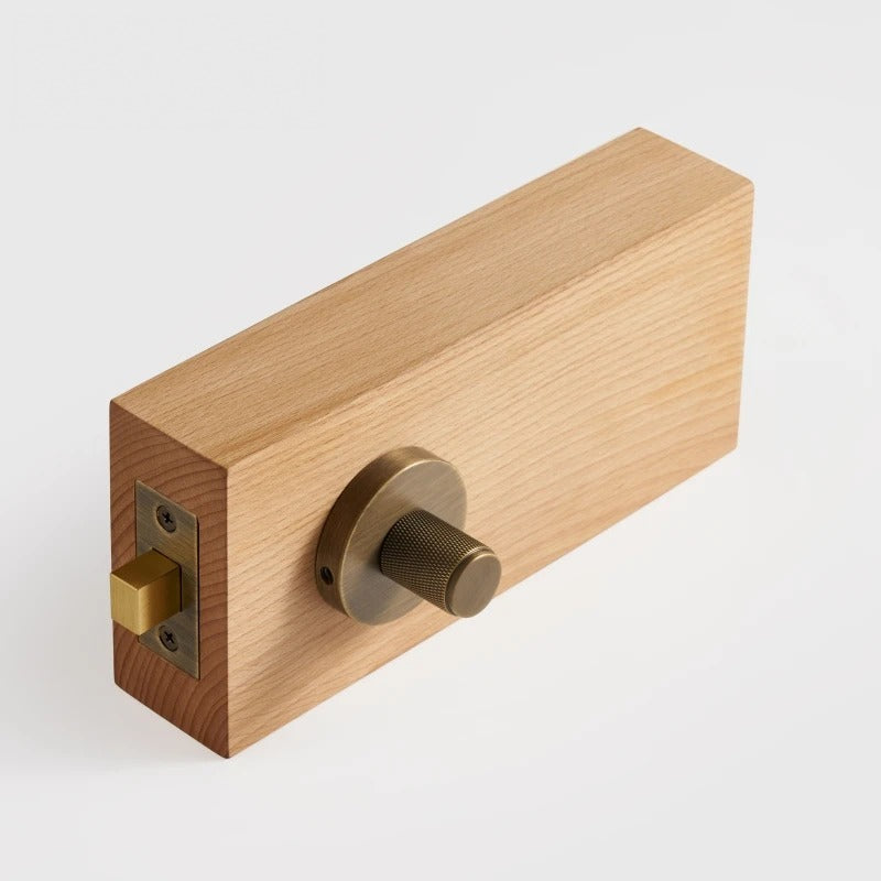 Diamond Knurled Solid Brass Privacy Thumb Turn, European Mortise