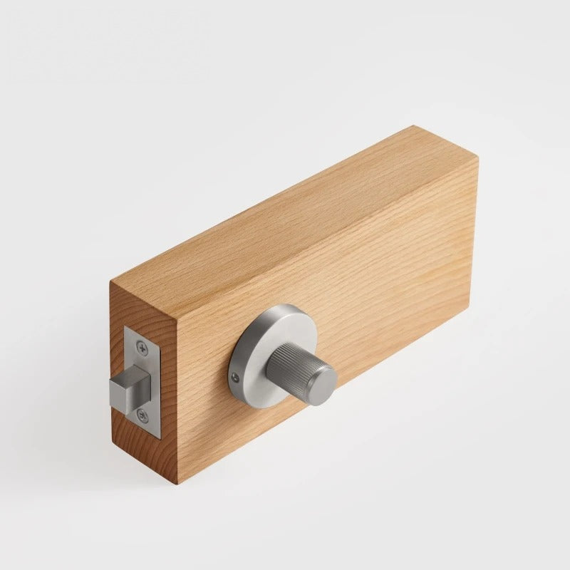 Linear Knurled Solid Brass Privacy Thumb Turn, US Standard