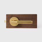 Matte Brass finish, Linear Knurled Solid Brass Door Lever Set, US Standard