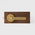 Matte Brass finish, Cross Knurled Solid Brass Door Lever Set, US Standard
