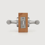 Classic Bar Solid Brass Door Lever Set, European Mortise