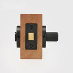 Matte Black finish, Linear Knurled Solid Brass Privacy Thumb Turn, European Mortise