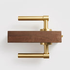 Plain Minimalist Solid Brass Door Lever Set, European Mortise