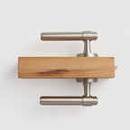 Classic Bar Solid Brass Door Lever Set, European Mortise