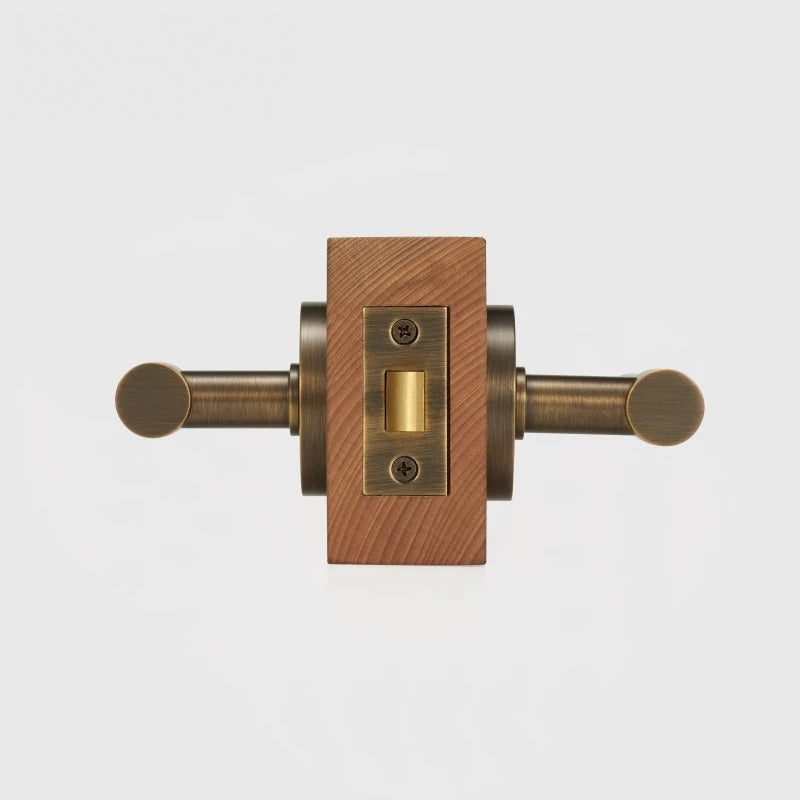 Plain Minimalist Solid Brass Door Lever Set, US Standard