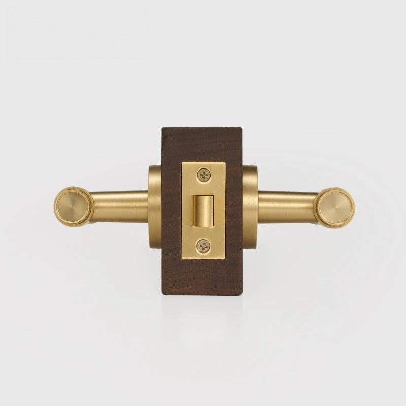 Cross Knurled Solid Brass Door Lever Set, European Mortise