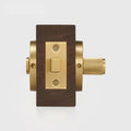 Matte Brass finish, Linear Knurled Solid Brass Privacy Thumb Turn, US Standard