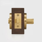 Matte Brass finish, Linear Knurled Solid Brass Privacy Thumb Turn, US Standard