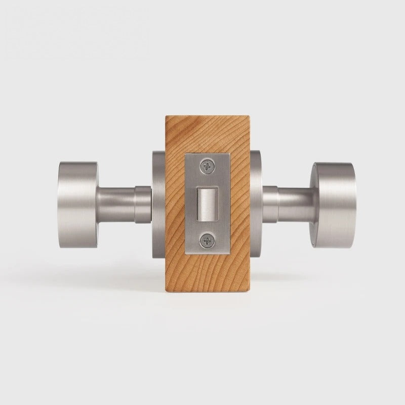 Round Solid Brass Door Knob Set, US Standard