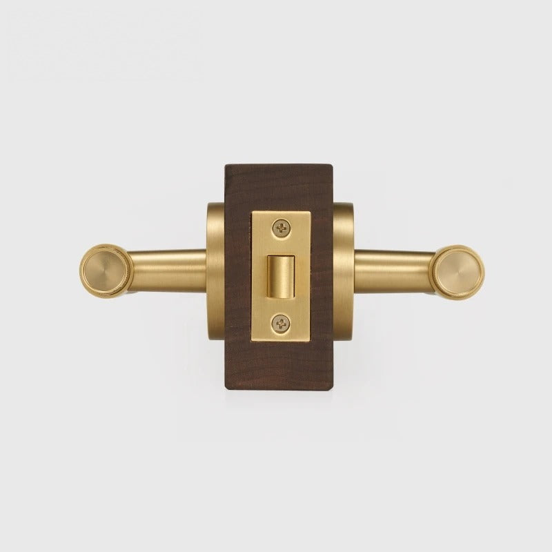 Cross Knurled Solid Brass Door Lever Set, US Standard