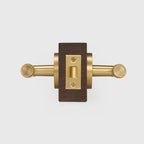 Cross Knurled Solid Brass Door Lever Set, US Standard