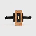 Leather Wrapped Solid Brass Door Lever Set, US Standard