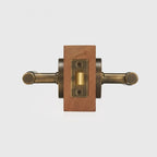 Linear Knurled Solid Brass Door Lever Set, US Standard