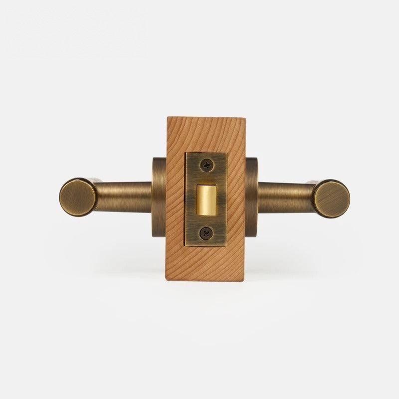 Hand Hammered Solid Brass Door Lever Set, European Mortise