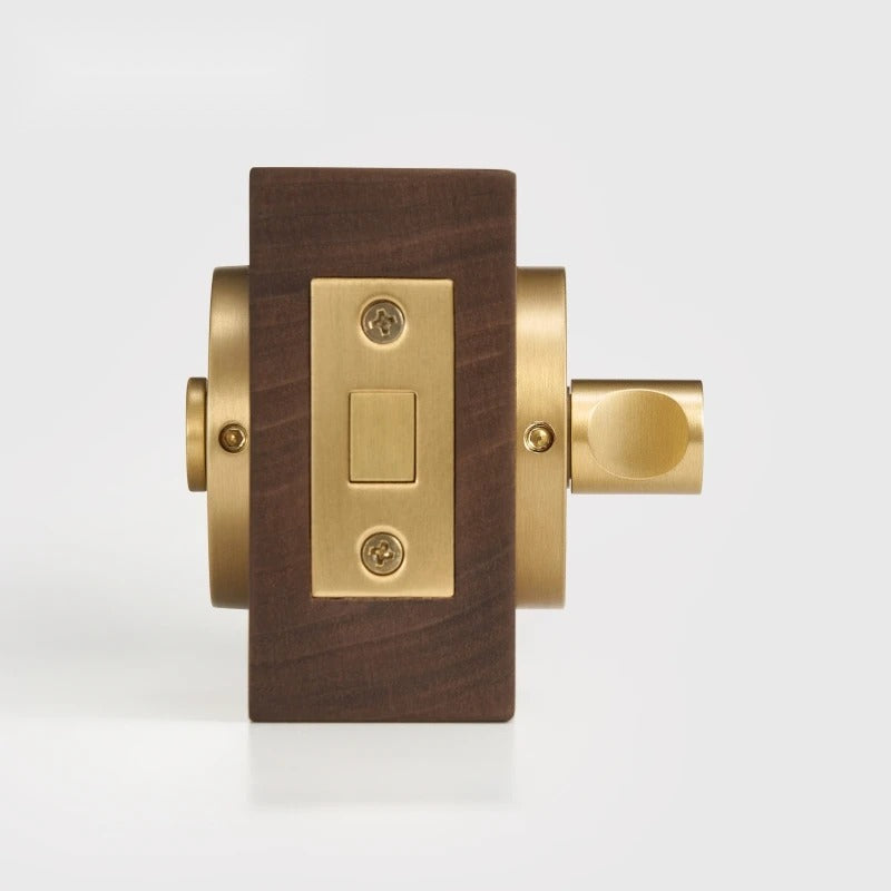 Matte Brass finish, Plain Solid Brass Privacy Thumb Turn, US Standard